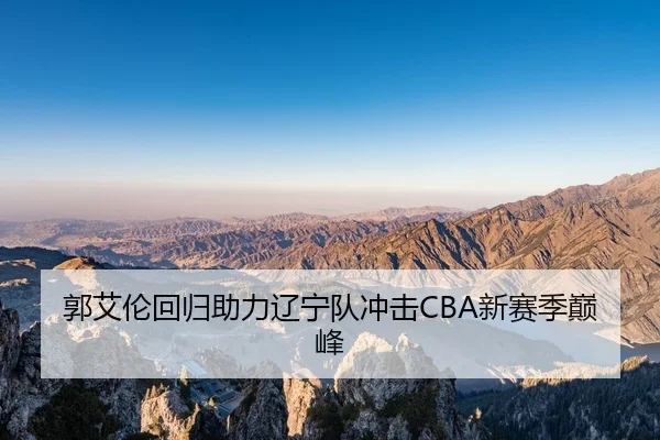 郭艾伦回归助力辽宁队冲击CBA新赛季巅峰